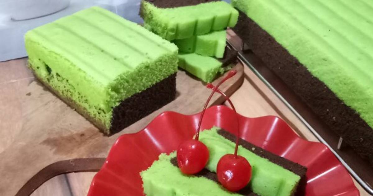 Resep Brownies  Kukus  Coklat Pandan  oleh Kirana cakes19 