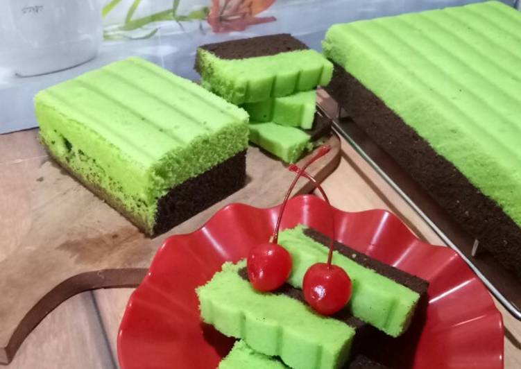 Brownies Kukus Coklat Pandan👍