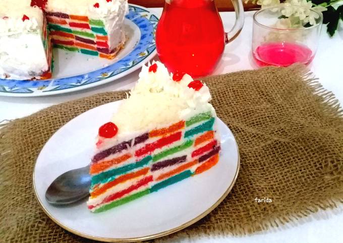 Checkerboard cake Recipe by Belinda - Cookpad