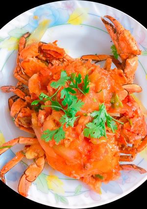 Hình của món Cua sốt cà.