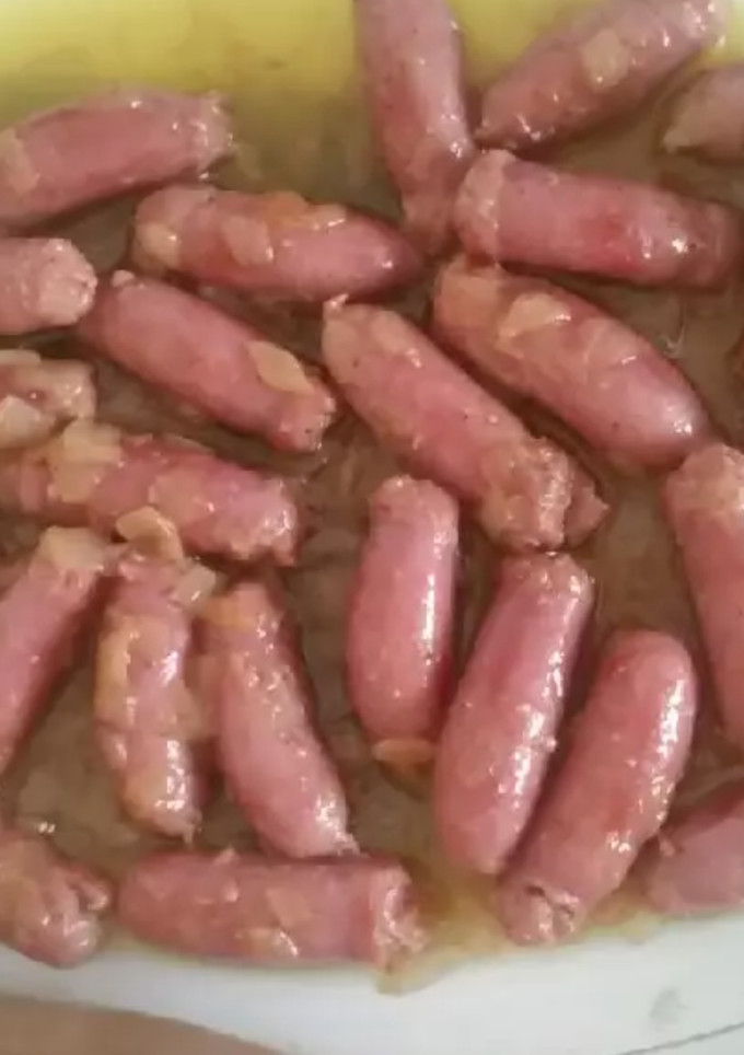 Una foto de Salchichas de cerdo con cerveza 🐷 🍻