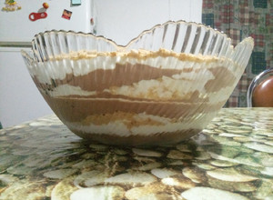 Foto de Delícia de Mousse de Chocolate com Natas e Bolacha