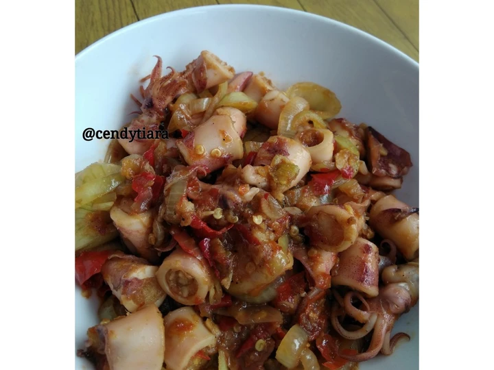 Langkah Gampang Menyiapkan Resep  Cumi asin pedas manis gurih yang Bikin Ngiler, Enak Banget