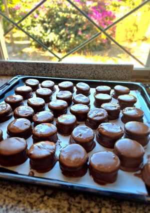 Una foto de Alfajores de chocolate