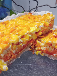 Una foto de Tarta de calabaza y choclo 🌽🥮 (masa casera sin tacc)