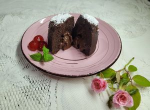 Una foto de Volcán de chocolate