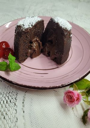 Una foto de Volcán de chocolate