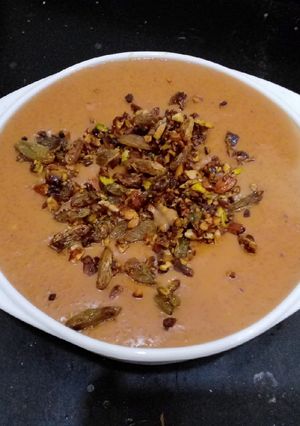 A picture of Caramel kheer.