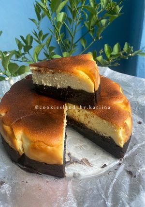 Foto resep Brownies burnt cheesecake