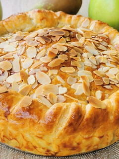 Una foto de Tarta de manzanas y peras