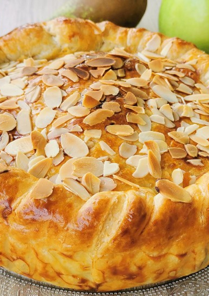 Una foto de Tarta de manzanas y peras