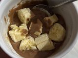 Banana com calda de whey