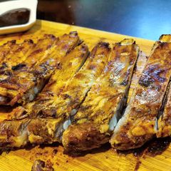 Pork BBQ ribs with Jack Daniel's Sauce A picture of Pork BBQ ribs with Jack Daniel's Sauce.