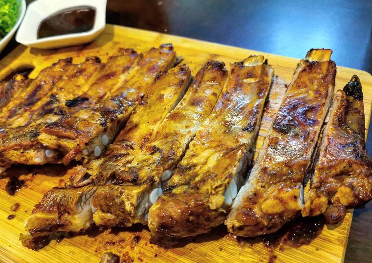 Recipe of Yummy Pork BBQ ribs with Jack Daniel's Sauce