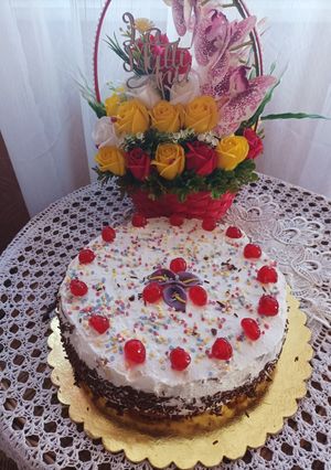 O poză a rețetei Tort cu cremă de lămâie.
