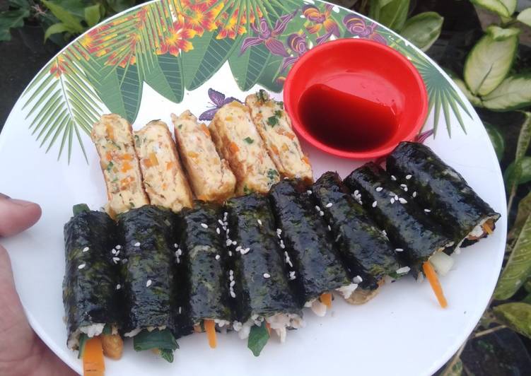 Resep Mini Korean Kimbab ala-ala | Cara Bikin Mini Korean Kimbab ala-ala Yang Sempurna