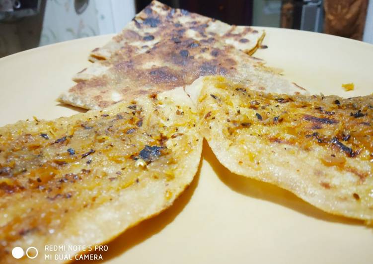 Roasted mooli parantha