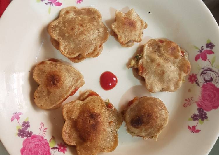Simple Way to Make Homemade Shami cheese filled mini parathas