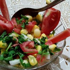 A picture of Corn veg salad.