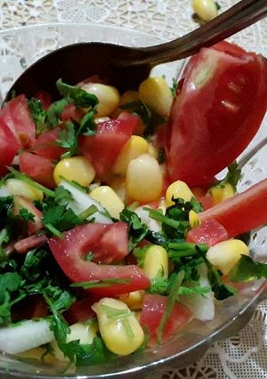 A picture of Corn veg salad.