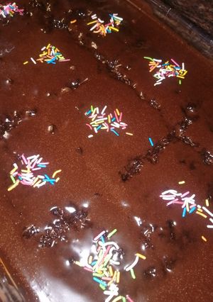 صورة لوصفة كيك شوكولا مع صوص🤎🍫