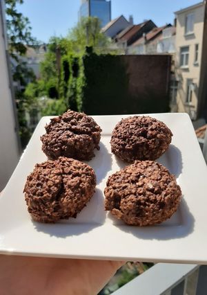 Foto di Biscotti al cacao e fiocchi d'avena