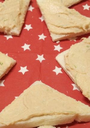 A picture of Smoked salmon mousse Tramezzini 🎄.