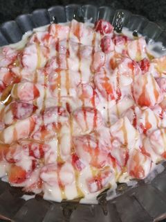 Una foto de Fresas con yogur y miel