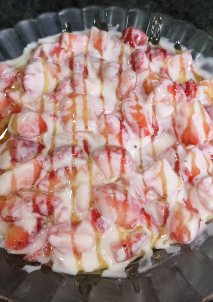 Una foto de Fresas con yogur y miel