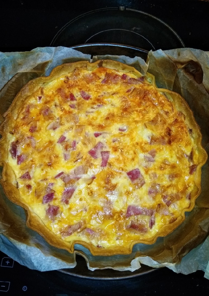 Una foto de Quiche lorraine a los 5 quesos