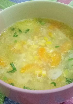 Foto resep Sup jagung wortel