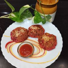 A picture of Beetroot & Sesame Seeds Cutlets.