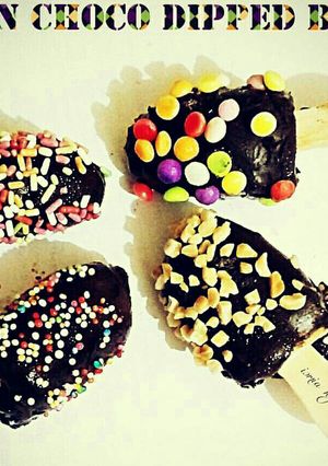 Foto resep Mini Frozen Choco Dipped Banana aka Pisang Coklat Beku  Mini
