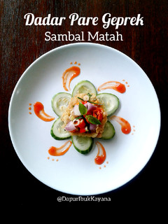 Foto resep 407. Dadar Pare Geprek Sambal Matah