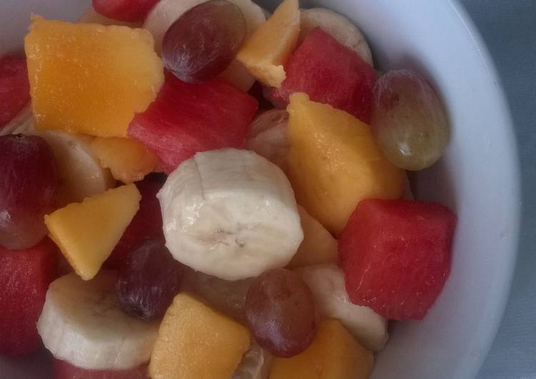 Recipe of Perfect Orange Mango Banana Fruit Salad #authormarathon