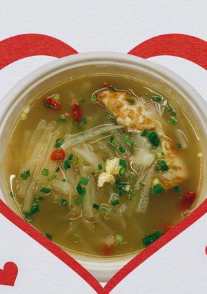 Hình của món Chinese : Canh củ cải trứng ốp la.