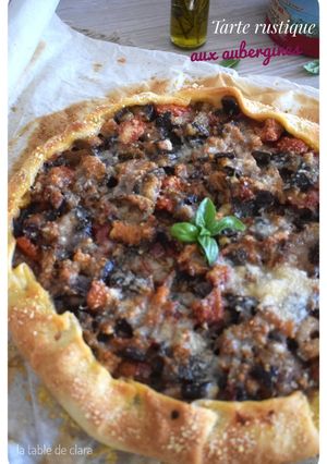 Une photo de Tarte rustique aux aubergines