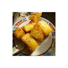 A picture of Caramelised pineapples.