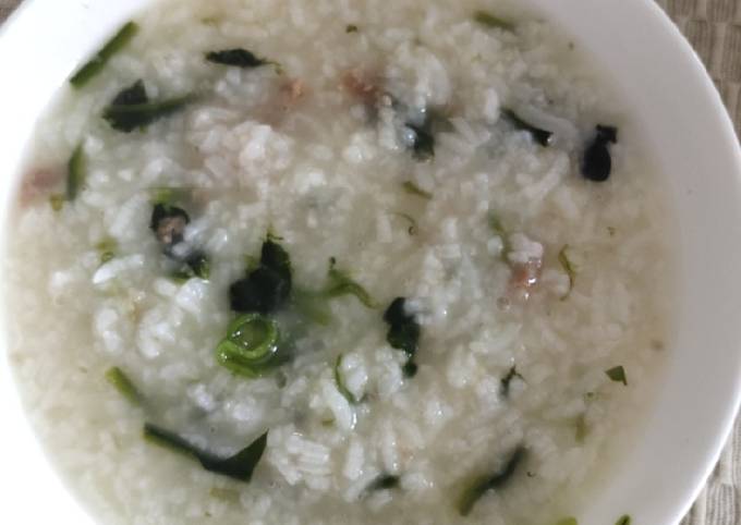 Simple Way to Make Favorite Spinach and Ground Beef Porridge