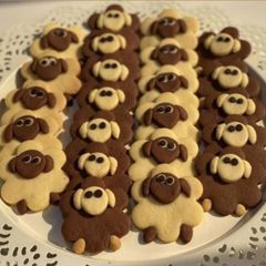 Sheep-Shaped Cookies A picture of Sheep-Shaped Cookies.