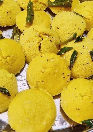 A picture of Idli dhokla.