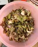 Ikan tri cumi asin sambal ijo