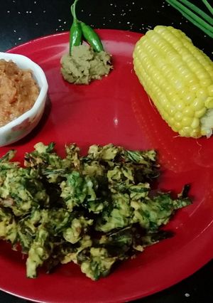 A picture of Spring onions pakoda.