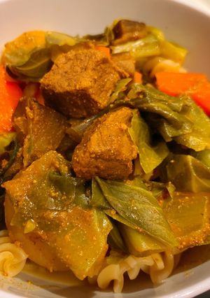 湯咖喱佐義大利麵 的食譜成品照片