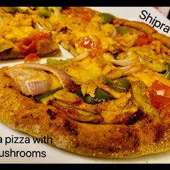 A picture of Atta Pizza with Mushrooms (no yeast).