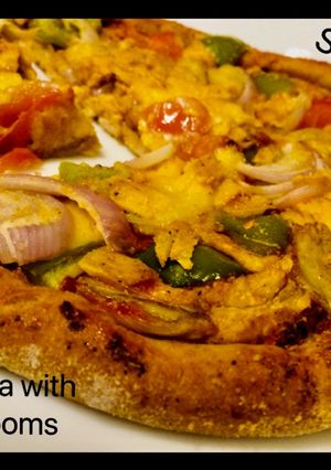 A picture of Atta Pizza with Mushrooms (no yeast).