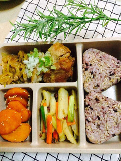 蔥燒雞腿肉便當 的食譜成品照片