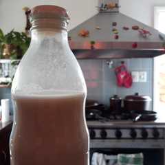 Una foto de Leche vegetal. Leche de avena