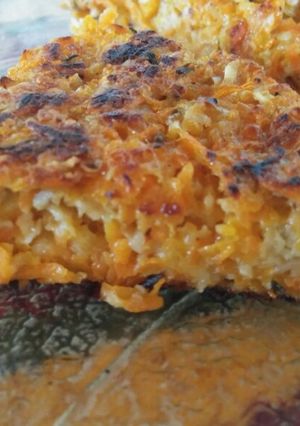 Una foto de Tortilla de zanahoria, avena y queso