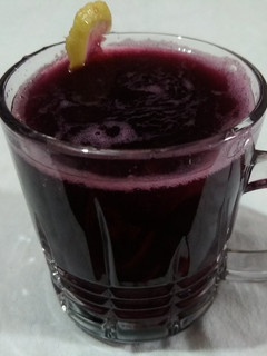 A picture of Black grapes juice.